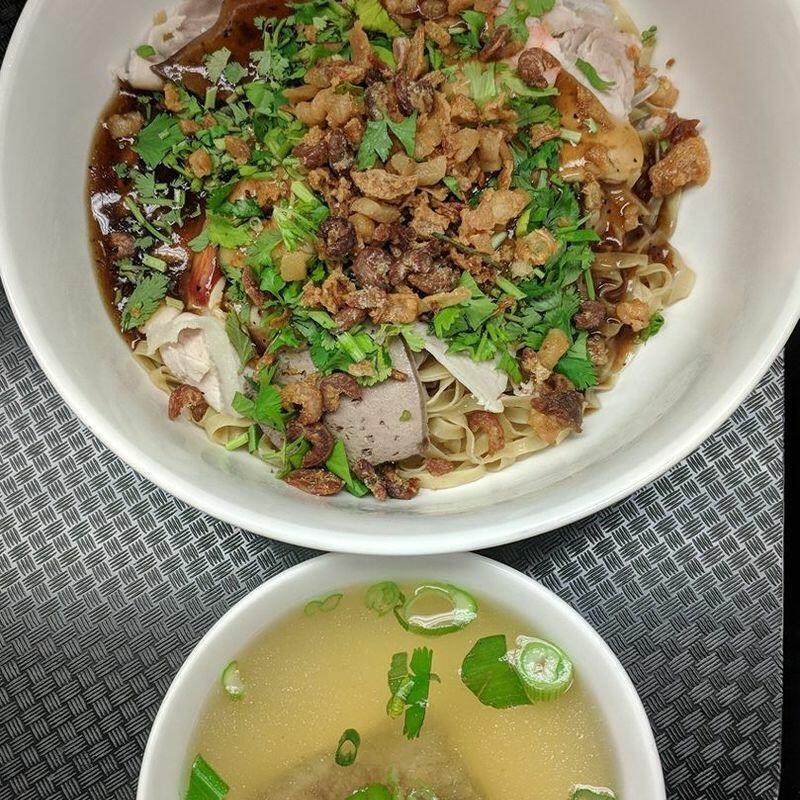 Soft Rice Noodles And Thick Egg Noodles